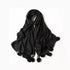 Solid Colour Soft Pom Pom Cashmere Shawl